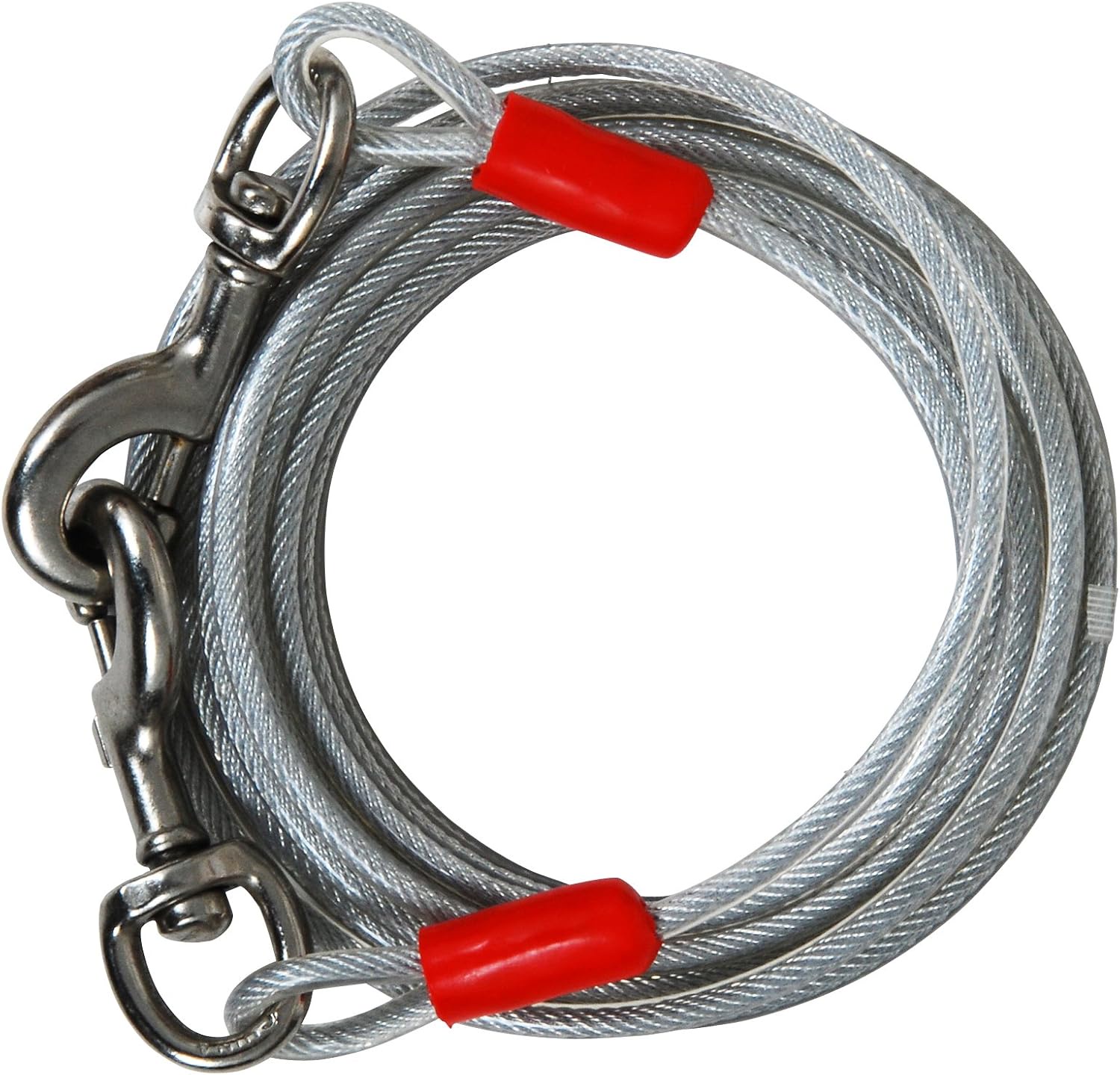 Aspen Pet Super Heavy Duty Dog Tie-Out Cable, 15 Ft, Silver photo 1