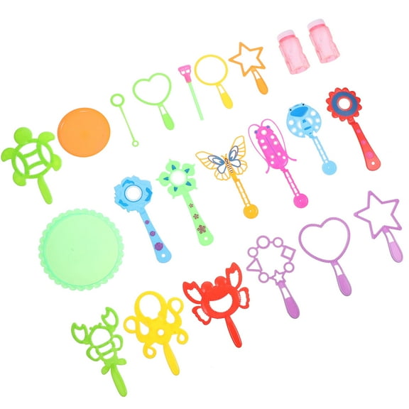 LOLIPPYY 3 Sets Bubble Maker Wand Assorted Color Bubbles Beach Fun