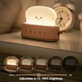 thumbnail image 4 of Lieonvis Cute Desk Decor Toaster Lamp,Rechargeable Small Lamp with Smile Face Toast Bread Cute Toaster Shape Room Decor Night Light with Timer,Christmas Gifts Ideas for Baby Kids Girls Teens Teenages, 4 of 9