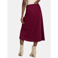 thumbnail image 6 of Time and Tru Women's Midi Slip Skirt, Sizes XS-XXXL, 6 of 6