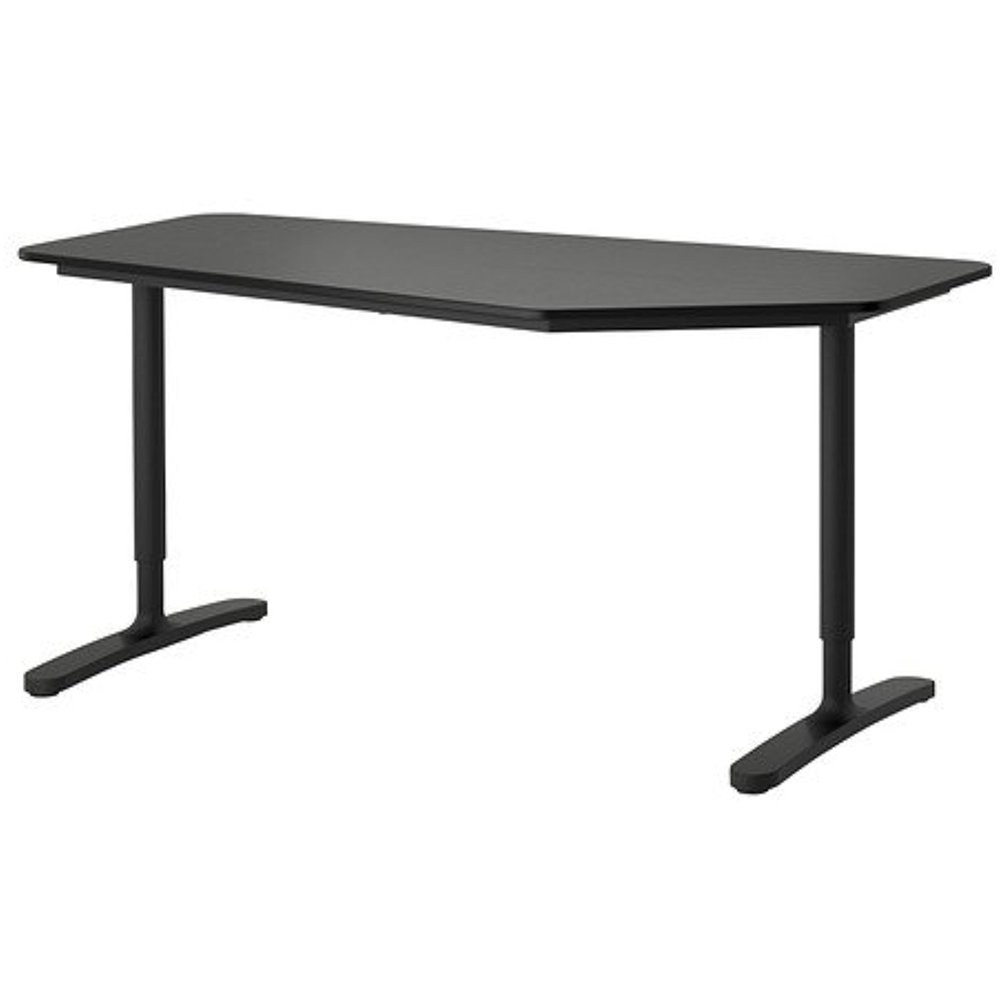 Ikea 5sided desk, blackbrown, black ,12202.22011.2618