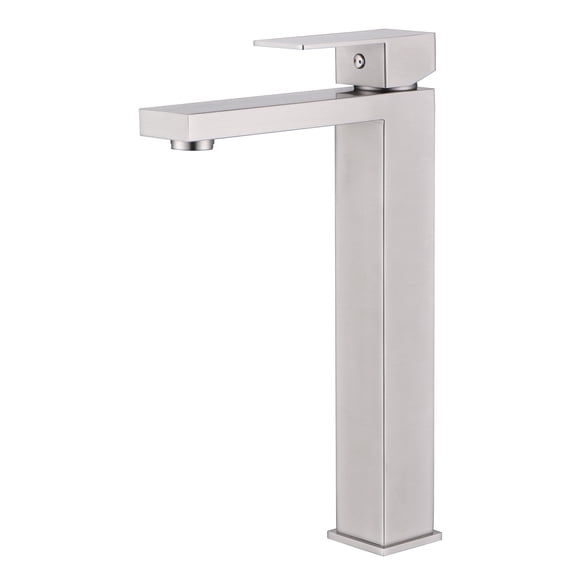 Sumerain Single Handle Bathroom Vessel Sink Faucet, Stainless Steel Brushed Nickel