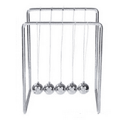 Rhode Island Novelty Newton's Cradle Office Desk Toy Executive Perpetual Ball Clicker 3.5" x 3.25" x 4.33"
