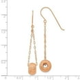 thumbnail image 2 of 14k Rose Gold Chain With Sparkle-Cut Puff Donut Bead Earrings - 1.1 Grams - Measures 51x8mm Wide, 2 of 4