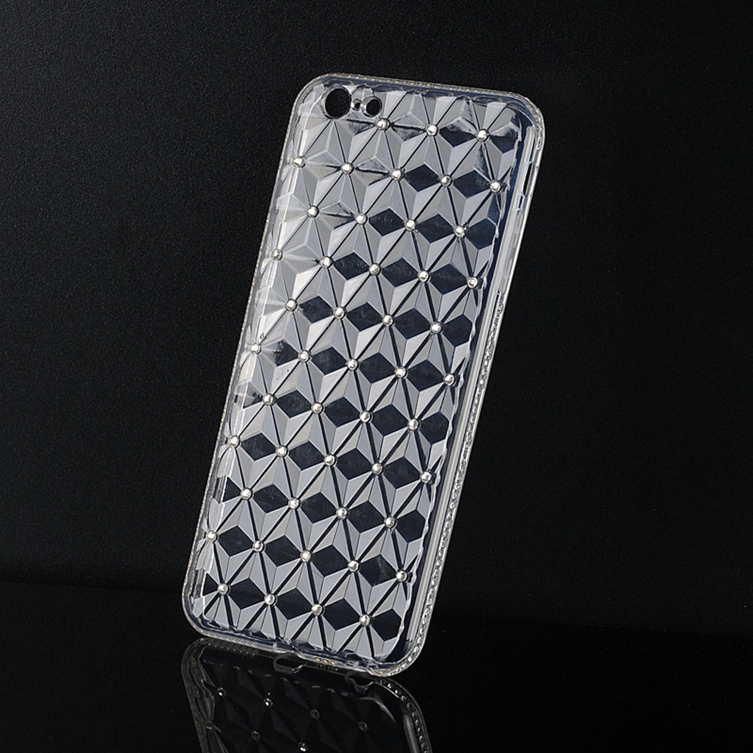 Faux Diamond Slim Translucent Flexible TPU Skin Case for iPhone 6 iPhone 6s