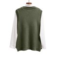 thumbnail image 2 of Dellytop Women's V Neck Knit Plaid Preppy Style Knitwear Sweater Vest, 2 of 3