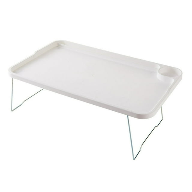 QUTETN Lap Laptop Desk Portable Foldable Laptop Bed Table with Cup Holder Laptop Lap Desk Laptop Bed Stand Tray Table Serving Tray for Eating Reading and Working