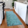 thumbnail image 4 of Dalyn Rugs Machine Washable Indoor/Outdoor Chantille Teal 2'3" x 7'6" Runner Rug, 4 of 7