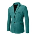 thumbnail image 4 of Hueook Blazers for Men Big Tall Clearance Men's Two Piece Suit Long Sleeve Business Wedding Party Jacket Vest Pants Coats for Men, 4 of 7