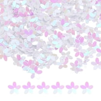 50 Gram Flower Loose Sequins, 10 mm Glitter Sequins Paillettes Bead for Clothing Accessories Embroidery Sewing DIY Art Crafts Supplies, Bright White