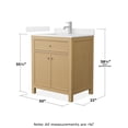 thumbnail image 3 of Wyndham Collection Wcf9292-30S-Vca-Unsmxx Pendry 30" Free Standing Single Basin Vanity Set, 3 of 7