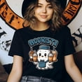 thumbnail image 3 of Boorista Shirt – Cute Ghost Halloween Coffee Barista T-Shirt, Heliconia, Size XL, 3 of 6