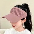 thumbnail image 5 of Caywon Women's Summer Sun Hat UV Protection Visor Hat Korean Style Travel Cool Hat Beach Knit Hat Cycling No Top Sun Cap Lightweight Breathable Outdoor Summer Accessory, 5 of 5