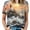 style-7, variant on Lighthouse Sunrise Coast Scenery Pale Blue Tan Women's T-Shirt Short Sleeve T Shirts Tops Tee Ladies Loose T