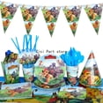thumbnail image 3 of Juego de vajilla desechable del Rey León Simba para niños, mantel de paja, servilleta, plato, globo, suministros para fiestas de cumpleaños, 3 of 4