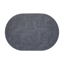 Darzheoy Placemats, Faux Leather Design Oval Placemats for Dining Table Mats Heat Resistant Waterproof Wipeable Washable Non-Slip Kitchen Table Placemats