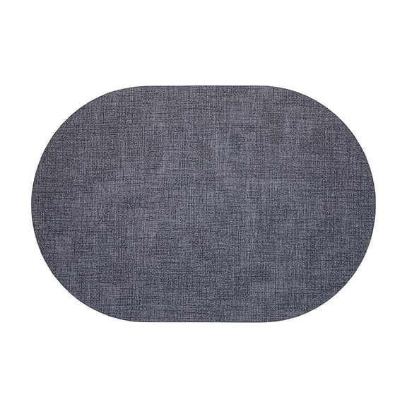 Oval Leather Placemats 16.92 in x 11.81 in Oil Resistant Heat Insulating Table Mats for Western Dining