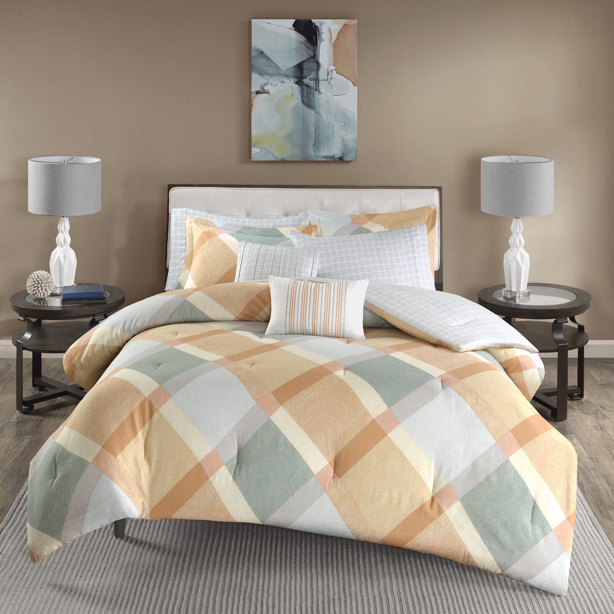 Home Essence Blake Cotton Flannel Comforter Bedding Set