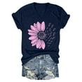 thumbnail image 4 of Sweet Home Farm V Neck T Shirts for Women Sunshade Summer Shirt Plus Size Loose Top Girls Short Sleeve Graphic Casual Short Sleeve Shirts for Women Navy, 4 of 4
