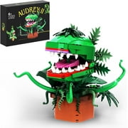 Guvpev Little Shop of Horrors Building Blocks 471 Pcs Set, Audrey II Piranha Plant Flower Building Kit, Cannibal Flower Model Toy with Openable Mouth, Building Toys Gifts for Ages 6+ Kids & Adults