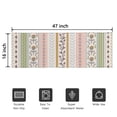 thumbnail image 5 of Bohemian Retro Floral Non-Slip Entryway Door Mat,Boho Indoor Decor Durable Low Plush Door Mat,Washable Welcome Rug for Patio Hallway Home Decor 16x47 Inches, 5 of 7