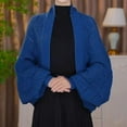 thumbnail image 6 of Fashion Hollow Out Knitted Shawl Coat, Women's Knitted Slouchy Wrap Cardigan Shawl Coat, Oversized Cardigans for Women, 6 of 12