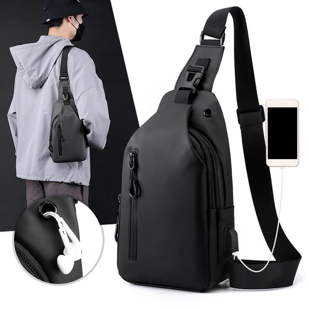 Mochila Ligera De La , Paquete Al Aire Del Pecho De Los Hombres De Nylon De La Cremallera Lisa Para Caminar