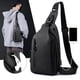 thumbnail image 5 of Paquete De Pecho Al Aire Para Hombres, Mochila Ligera Negra Transpirable Para Viajes, 5 of 7