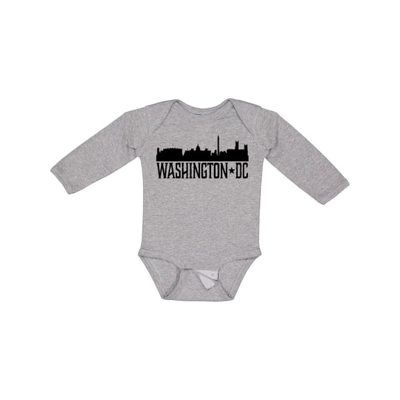 Inktastic Washington Dc City Skyline Boys or Girls Long Sleeve Baby Bodysuit