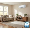 thumbnail image 4 of 12000 BTU Ductless Mini Split Air Conditioner & Heater - 21 SEER2 Inverter, Wall Mount, 230V, WiFi & Remote Control, Alexa Compatible, Installation Kit, Timer, Quiet, Self-Cleaning, US Standard, 4 of 7