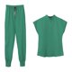 thumbnail image 4 of Conjunto de uniformes médicos para mujer, uniformes de enfermería, escote en pantalones, accesorios de enfermera transpirables elásticos, Color Verde M Yinane traje de trabajo de enfermera, 4 of 8