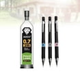 thumbnail image 4 of KAKOWELY 6pcs Mechanical Pencil Refill Sets Simple Writing Tool for Home School Outdoor (3pcs 0.7mm Mechanical Pencil, 3pcs 2B 0.7mm Refill),5.51"X0.31"X0.31", 4 of 5