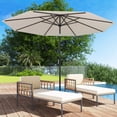 thumbnail image 2 of Costway Parasol de Patio 10 Pi pour l'Extérieur avec Support de Parasol Rond Robuste de 59 Lb, 2 of 10