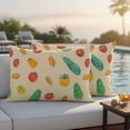 thumbnail image 2 of Outdoor Pillow Cover Tomato Carrot Set of 2 Waterproof Throw Pillowcases Hand Drawn Vegetable Beige Decorative Patio Furniture Pillows for Couch Garden Indoor & Outdoor Use, 2 of 9