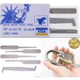 thumbnail image 5 of Home Tool Pick Lock Set Professional Edition with Practice Pick Lock Guide Card Kit Pick Lock Black Handbag Compatible Locker Tool Kit 20 Pieces [XH], 5 of 5
