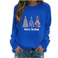 thumbnail image 2 of Merry Christmas Sweatshirts for Womens Crewneck Christmas Printed Shirts Loose Long Sleeve Blouses Casual Xmas Sweatshirt Holiday Party Pullover Sweater Tops, 2 of 4