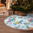 thumbnail image 5 of Sikiie Colorful Sea Turtle Nativity Christmas Tree Skirt, Jesus Christian Winter Holiday Tree Mat Decoration(30-48IN)48", 5 of 6