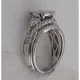 thumbnail image 2 of 14kt White Gold Womens Princess Diamond Bridal Wedding Engagement Ring Band Set 1-1/4 Cttw, 2 of 4