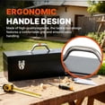 thumbnail image 3 of Black Canyon 20 Inch Steel Tool Box, Metal Tool Box, 0.8mm Carbon Steel, Portable & Padlockable, Sturdy & Durable toolbox, Ideal for Trailer, Mechanic, DIY-ers, Car, Workshops, Garages, Repair Shops, 3 of 4