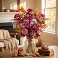 thumbnail image 1 of Fall Decor, 4Pcs 11.8 Inch Artificial Autumn Pumpkin Berry Maple Leaves Stems Picks Vase Decorations For Home Harvest Holiday Halloween Thanksgiving Table Centerpiece Indoor Decor, 1 of 5