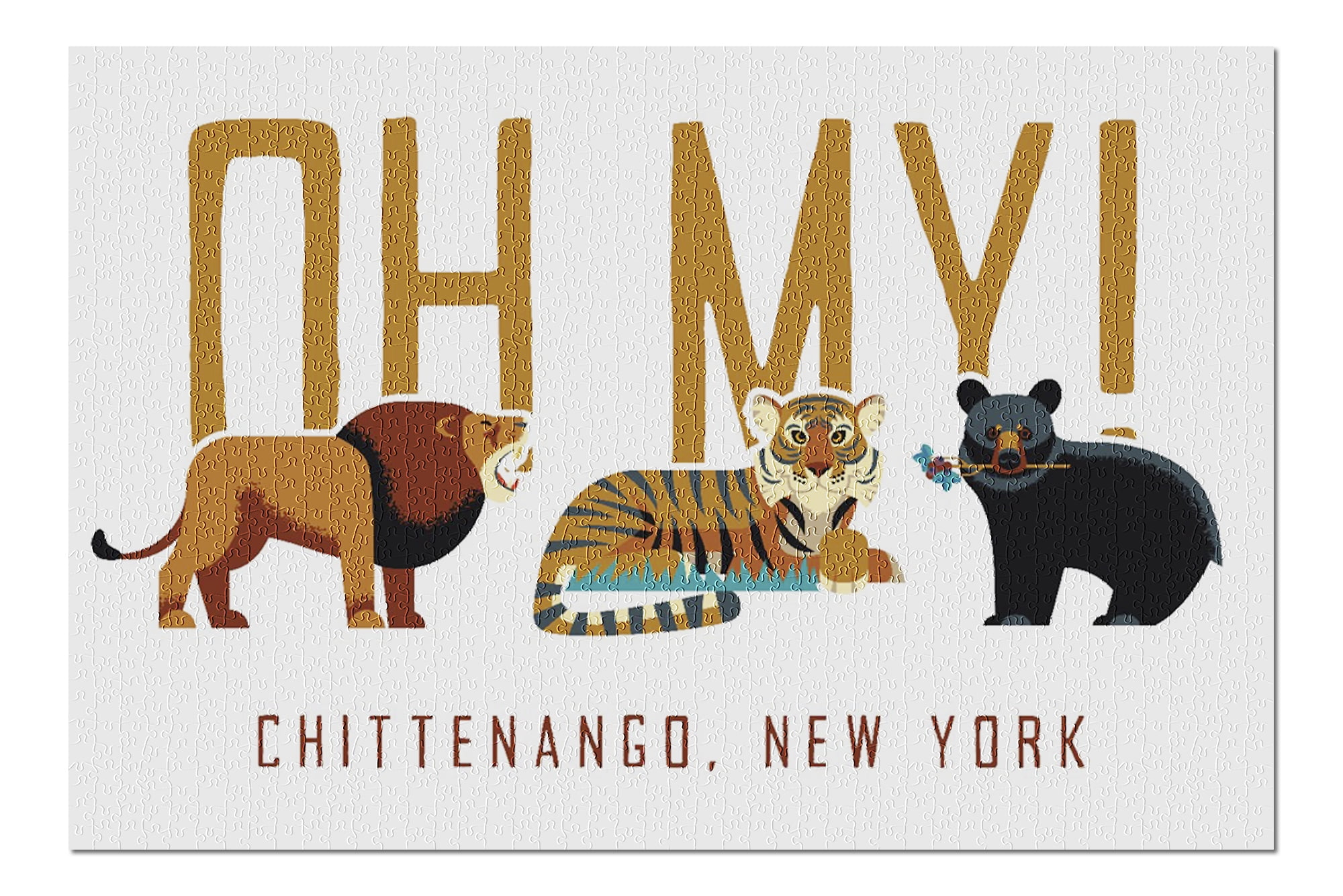 Chittenango, New York Lion, Tiger and Bear Oh My! Vector 96420