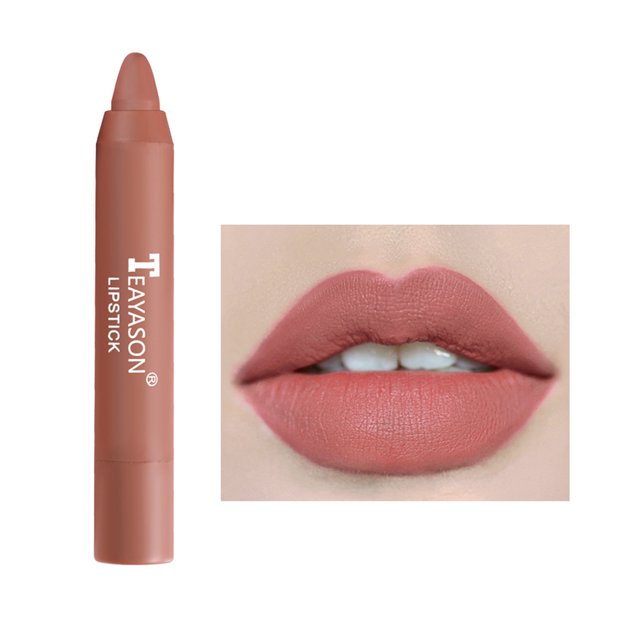 Lápices labiales mate de 12 colores, resistentes al agua, de larga duración, color carne, antiadherente, maquillaje de labios, lápiz de tinte labial, cosméticos, herramientas de maquillaje diario