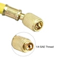 thumbnail image 4 of Unique Bargains 3.0m 1/4 SAE Thread Connector 600PSI Refrigeration Charging Hose Tube Yellow, 4 of 4