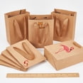 thumbnail image 4 of 50 bolsas de papel kraft marrones, bolsas de compras, bolsas de regalo con asas de cordón de nailon, bolsas de papel para dulces, 4 of 6