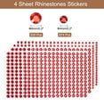 thumbnail image 2 of 1394Pcs 4mm/6mm Rhinestone Stickers for Crafts, 4 Sheet Round Rhinestone Sticker for Scrapbooking, Red, 2 of 5
