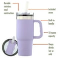 thumbnail image 5 of Ozark Trail 18 oz Insulated Stainless Steel Tumbler with Handle, Purple, 5 of 9