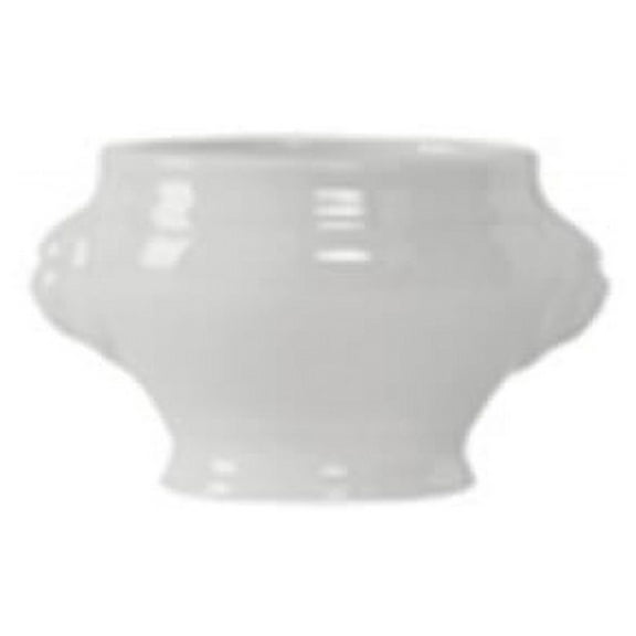 Tuxton GLP-301 Vitrified China Lion Head Soup Tureen Porcelain White - 8 oz - 1 Dozen