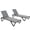 Gray, variant on CQSXDA 2-Piece Modern Outdoor Lounge Chair Set, Adjustable 5 Position Chaise Lounges with Rust-Free Aluminum Frame for Terraces and Swimming Pools, Navy Blue