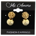 thumbnail image 2 of Mi Amore Wire-Wrapped Half-ball Multiple-Earring-Set Gold-Tone, 2 of 2
