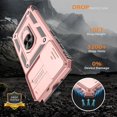 thumbnail image 2 of for Samsung Galaxy S21 FE Case with Anti-Explosion Screen Protector, Build in 360° Rotating Ring Kickstand [Military Grade] Protective Case for Galaxy S21 FE 5G, Rose Gold, 2 of 13